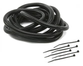 Split Wiring Loom 3/8 Inch Black 8 Foot Length Mr Gasket