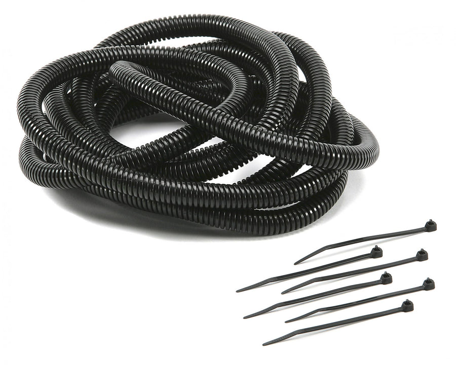 Split Wiring Loom 3/8 Inch Black 8 Foot Length Mr Gasket