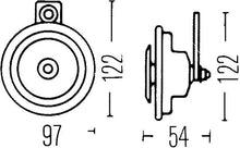 Load image into Gallery viewer, Hella Sharptone Horn Kit 12V 415/350Hz Yellow (3BB922000731 = H31000001) (Min Qty 360)