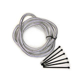 Split Wiring Loom 1/2 Inch Chrome 6 Foot Length Mr Gasket