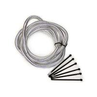 Split Wiring Loom 1/2 Inch Chrome 6 Foot Length Mr Gasket