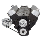 CVF Racing BBC V-Belt Alternator System, Short Water Pump in Polished, part number 454-ALT-SYSTEM-C-SWP