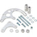 CVF Racing BBC V-Belt Power Steering Bracket, Long WP in Polished, part number 454-PSBRKT-C-LWP