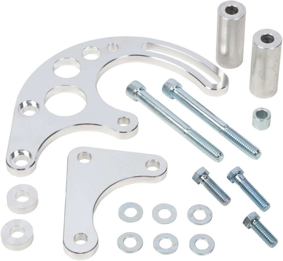 CVF Racing L18 8.1L power steering bracket, Polished, L18-PSBRKT-C-SWP
