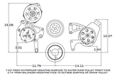 CVF Racing BBC Mid-Mount Alt-Only Serpentine Kit, LWP in Polished, part number 454-SERPENTINE-ALT-BP