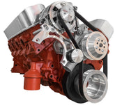 CVF Racing BBC Mid-Mount Alt-Only Serpentine Kit, LWP in Polished, part number 454-SERPENTINE-ALT-BP