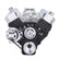 CVF Racing Gen VI Alternator Serpentine Kit, LWP in Polished, part number 454-SERPENTINE-ALT-C-G6