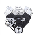 CVF Racing BBC Alternator Serpentine Kit, EWP in Polished, part number 454-SERPENTINE-ALT-C-EWP