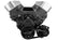 CVF Racing BBC Low Driver Side Alt Serpentine Kit, EWP in Stealth Black, part number B-454-SERPENTINE-ALT-LD-EWP