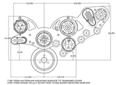 CVF Racing BBC ProCharger Wraptor serpentine system, Black Diamond, BD-454PC-WRAPTOR-EWP