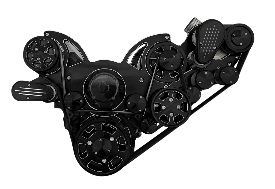 CVF Racing BBC ProCharger Wraptor serpentine system, Black Diamond, BD-454PC-WRAPTOR-EWP