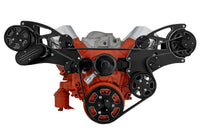 CVF Racing Black Diamond Wraptor wide mount serpentine system for Gen VI Big Block Chevy 454 (7.4L) built from 1996 to 2000, BD-454W-WRAPTOR-G6-EWP