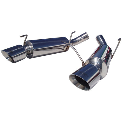 MBRP 05-10 Ford Mustang GT 5.0/Shelby GT500 Dual Mufflers Axle Back Split Rear T304 | S7200304