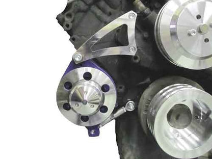CVF Racing polished low mount alternator bracket for Ford 429CJ and 460 big block, 460-ALTBRKT-L