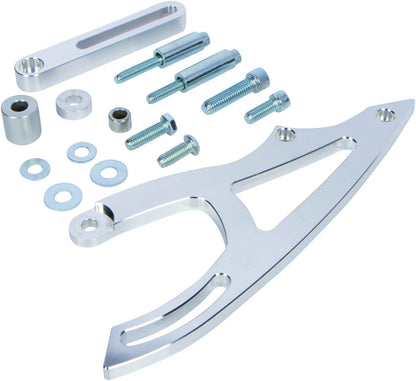 CVF Racing polished Saginaw power steering bracket for electric water pump Ford 429 and 460 big block, 460-PSBRKT-EWP