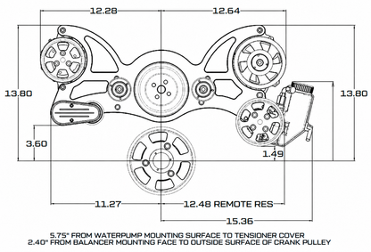 CVF Racing Black Diamond WRAPTOR all inclusive serpentine system for Ford 429 and 460 big block, BD-460-WRAPTOR