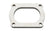 Vibrant T304 SS 4 Bolt Flange for 3in O.D. Oval tubing