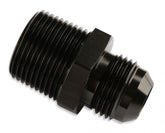 Straight -6 AN To 3/8 Inch NPT Adapter Black NPT to AN Flare Fitting 6061 Aluminum Construction Mr Gasket
