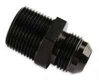 Straight -6 AN To 3/8 Inch NPT Adapter Black NPT to AN Flare Fitting 6061 Aluminum Construction Mr Gasket