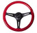 NRG Classic Wood Grain Steering Wheel (350mm) Red Pearl/Flake Paint w/Black 3-Spoke Center