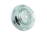 Water Pump Pulley Chrome Double Groove Fits 1969- Chevrolet 396-454 Big Block with Long Water Pump Mr Gasket