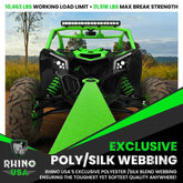 Rhino USA Recovery Tow Strap 3Inx30Ft (Green)