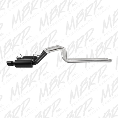 MBRP 11-14 Ford Mustang GT 5.0L 3in Cat Back Dual Split Rear Street Version 4in Tips - Black | S7258BLK