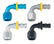 Fragola -8AN Push-Lite End 90 Degree - Black