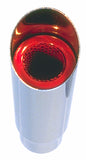 Hedman Hedders Single Resonator HOT TIPS Exhaust Tip; 2-1/2 in. System; 2-1/4 in. Out.- CHROME 17122
