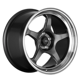 Konig Hyperspec 15x9 4x100 ET35 Anthracite Metallic Wheel w/ Mirror Machined Lip (Knurled Bead)