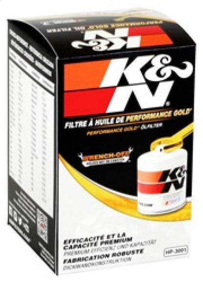 K&N Oil Filter | 3/4 In. - 16UNF-2B Thread | HP-3001