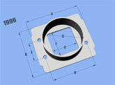 Vibrant MAF Sensor Adapter Plate Toyota w/ Bosch MAF Sensor w/ 3in ID filter only