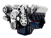 CVF Racing polished or C3 Wraptor all-inclusive 8-rib serpentine system for Ford 5.0L and 5.8L, 5.0L-WRAPTOR