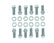 Intake Manifold Bolt Set Chrome 12-Point Fits 1955-1986 Chevrolet 265-400 Gen I Small Block, Grade 8 Mr Gasket