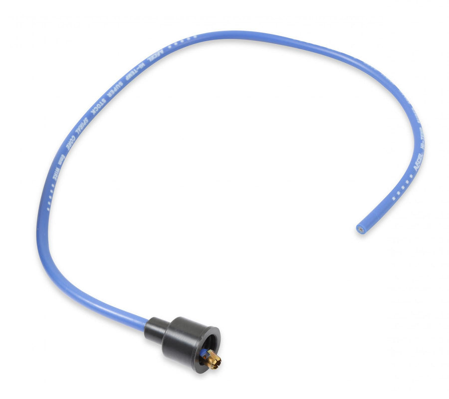 Spark Plug Wire Set 8MM Universal Blue Wire With Blue Straight Boots 5040B 8MM Super Stock Spark Plug Wires Feature A Spiral Core And Blue Silicone Jacket ACCEL