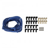 Spark Plug Wire Set 8MM Universal Blue Wire With Blue 90 Deg Boots 5041B, Spark Plug Wires, Super Stock, Spiral Core, 8Mm, Blue, Set ACCEL