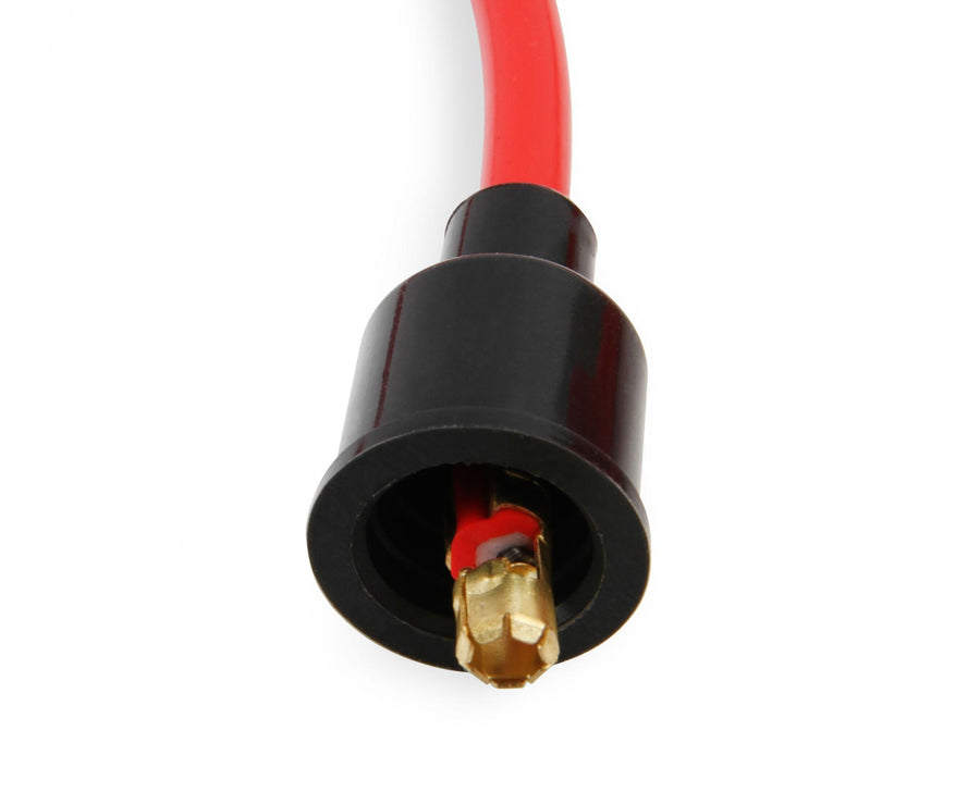 Spark Plug Wire Set 8MM Universal Red Wire With Red 90 Deg Boots 5041R, Spark Plug Wires, Super Stock, Spiral Core, 8Mm, Red, Set ACCEL