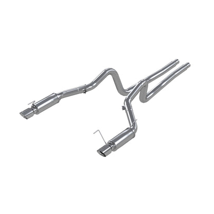 MBRP 2005-2010 Ford Shelby GT500 / GT Dual Split Rear Race Version, T409 4in Tips Exhaust System | S7270409