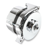 Chrome Alternator-Ford 80 Amp Single Groove V-Belt Pulley Mr Gasket