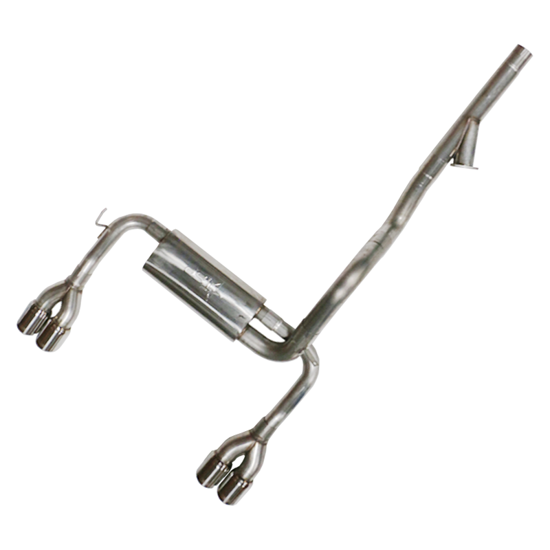 Stainless Steel Cat-Back Exhaust with Dual 4" Tips and 3" Cutout | TSP-9802SSCB