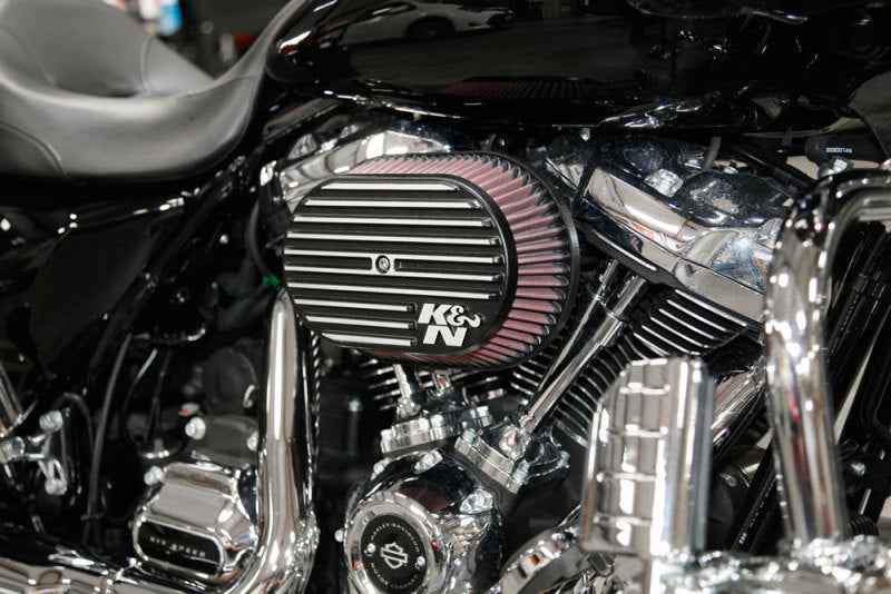 K&N Street Metal Intake System for 02-06 Harley-Davidson Road King F/I 88cl Side Draft Dyna/Softail