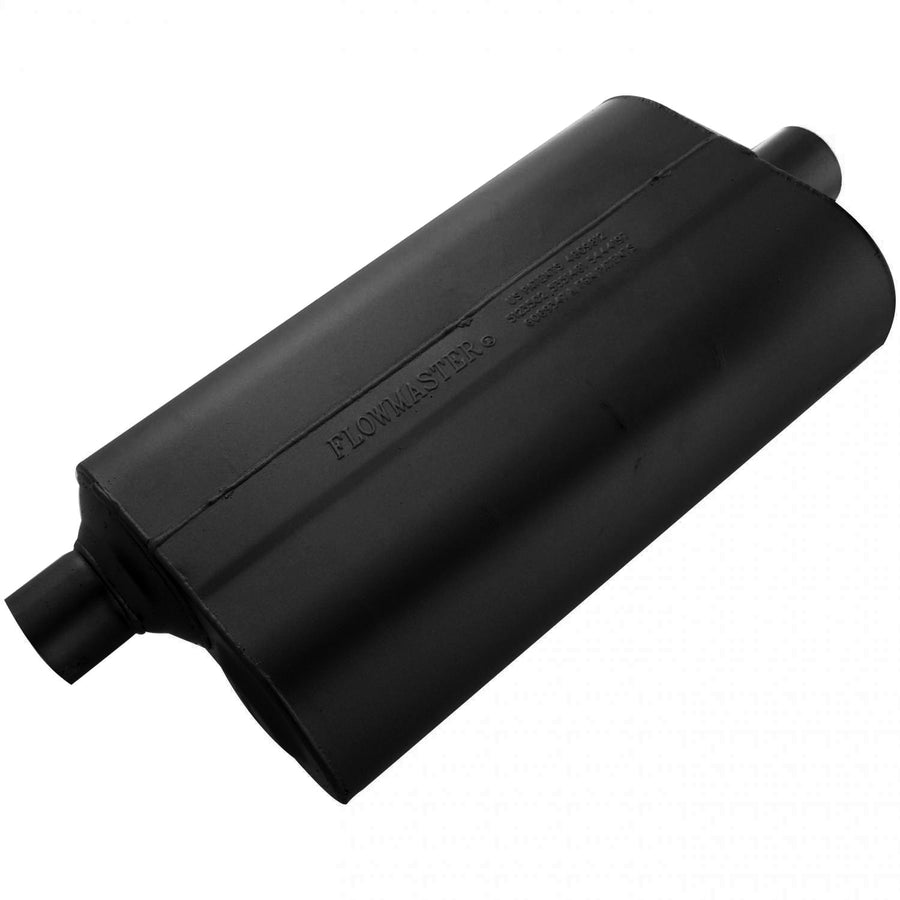 Super 50 Series Chambered Muffler Super 50 2.25 Offset In 2.25 Center Out Mild Sound Flowmaster