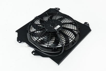 CSF Aluminum Fan Shroud with 12in SPAL Fan — 1992-2000 Honda Civic | 909 CFM, Black | 2858FB