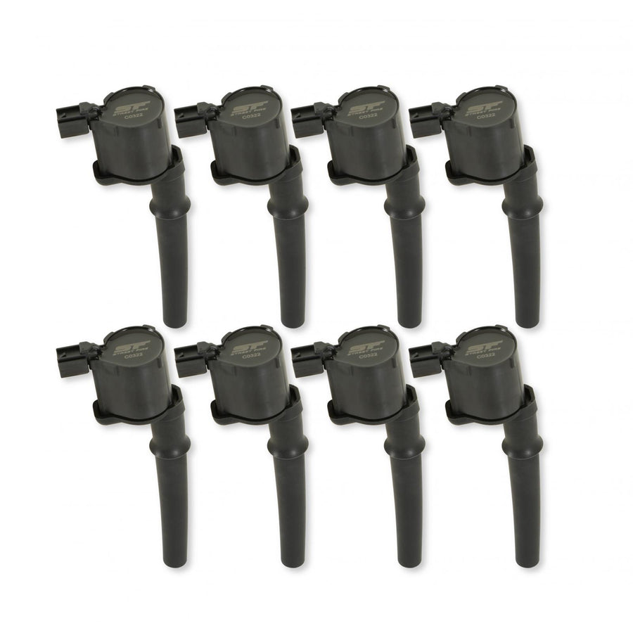 Street Fire Ignition Coils 1999-2014 Ford 4.6L/5.4L 4-Valve Engines, Black. 8-Pack 8-Pack, Direct Bolt-In To Factory Connectors MSD Ignition