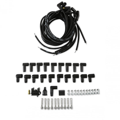 Street-Fire Wire Set 8 Cyl 90 Degree, Sock/ Hei, Univ The Terminals Are Covered In Black Boots That Protect The Conductor From Engine Heat To Ensure Spark Delivery MSD Ignition