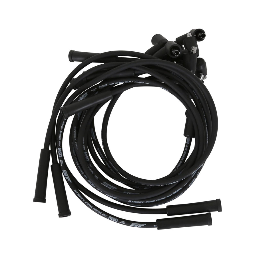 Street-Fire Wire Set Chevy 366-454 Socket The Terminals Are Covered In Black Boots That Protect The Conductor From Engine Heat To Ensure Spark Delivery MSD Ignition