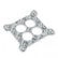 Performance Carburetor Base Gasket  4-Hole Skin Packaged Fits Holley Carter AFB and AVS, Demon Race, Speed and Road, and Edelbrock Performer Square Flange Carburetors Mr Gasket