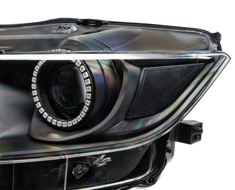 Oracle 15-17 Ford Mustang Dynamic RGB+A Pre-Assembled Headlights - Black Edition - SEE WARRANTY