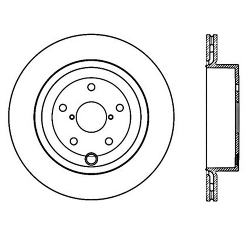 StopTech Power Slot 08-10 Subaru Impreza STi Rear Right Slotted Rotor