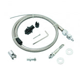 Throttle Cable Kit Stainless Steel Braided Adjustable and cuts to length. 36 Inch cable with 24 Inch sleeve Mr Gasket